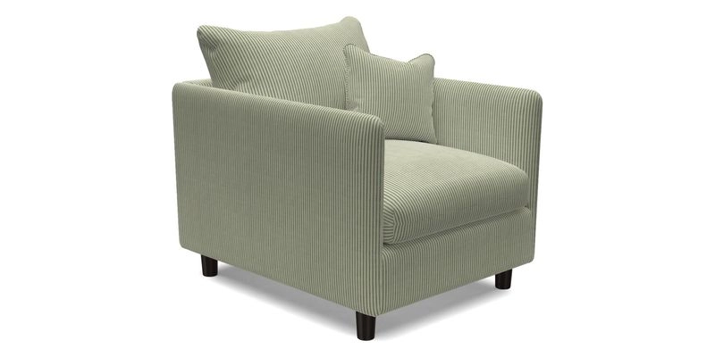 Madehurst Chair in Two Tone Plain Biscuit. Loose cover option available