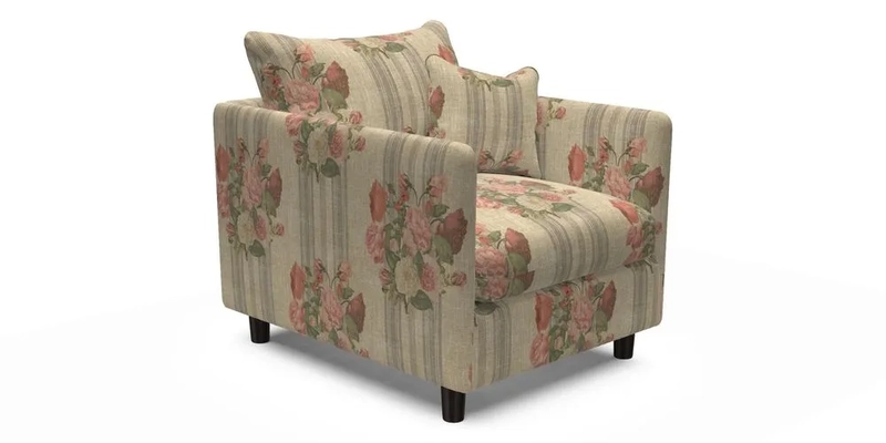 Madehurst Chair in Two Tone Plain Biscuit. Loose cover option available