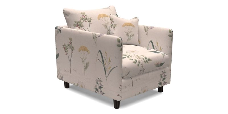 Madehurst Chair in Two Tone Plain Biscuit. Loose cover option available