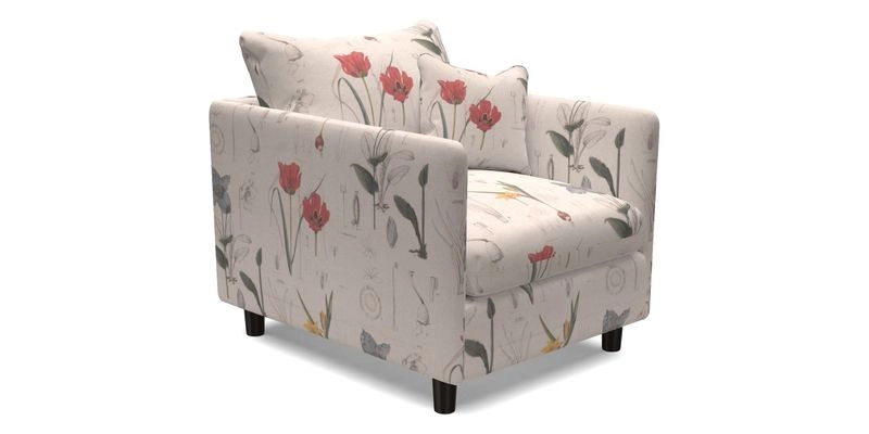 Madehurst Chair in Two Tone Plain Biscuit. Loose cover option available