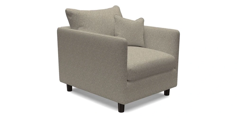 Madehurst Chair in Two Tone Plain Biscuit. Loose cover option available