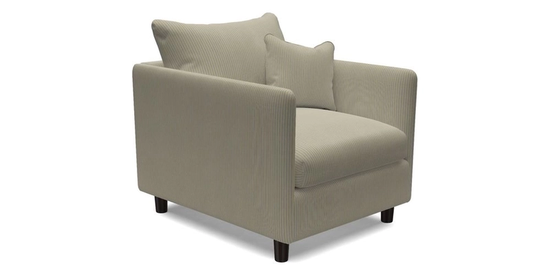 Madehurst Chair in Two Tone Plain Biscuit. Loose cover option available