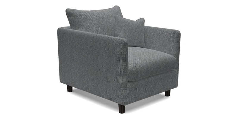 Madehurst Chair in Two Tone Plain Biscuit. Loose cover option available