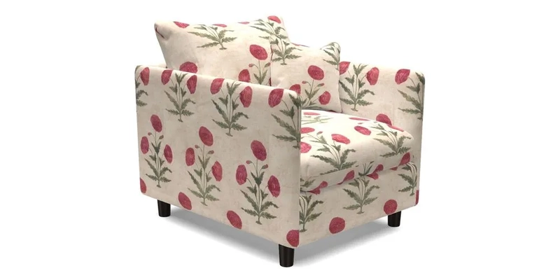 Madehurst Chair in Two Tone Plain Biscuit. Loose cover option available