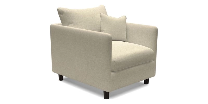 Madehurst Chair in Two Tone Plain Biscuit. Loose cover option available