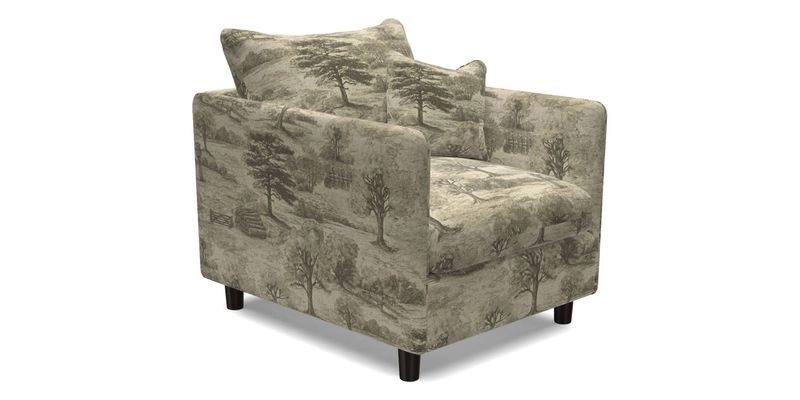 Madehurst Chair in Two Tone Plain Biscuit. Loose cover option available