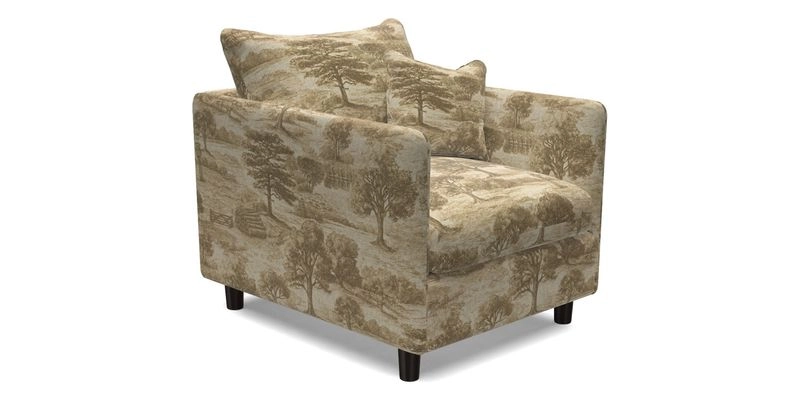 Madehurst Chair in Two Tone Plain Biscuit. Loose cover option available