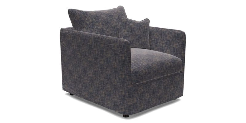 Madehurst Chair in Two Tone Plain Biscuit. Loose cover option available