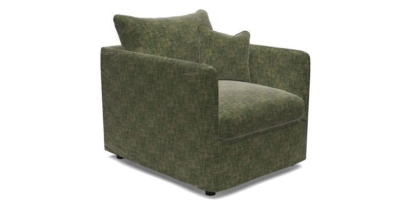 Madehurst Chair in Two Tone Plain Biscuit. Loose cover option available