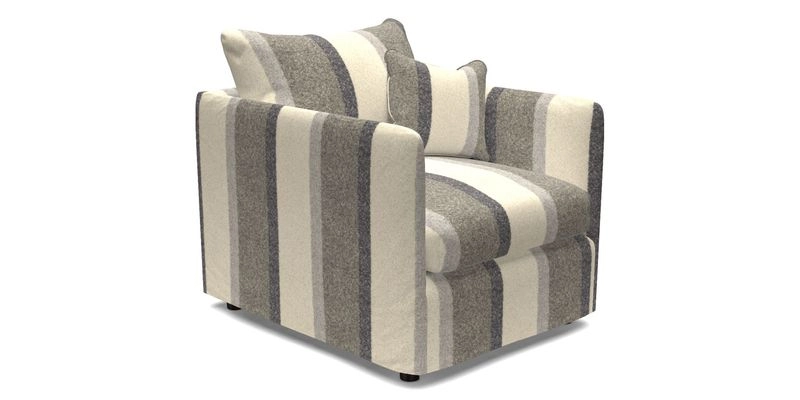 Madehurst Chair in Two Tone Plain Biscuit. Loose cover option available