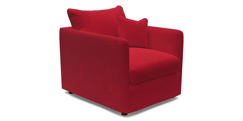 Madehurst Chair in Two Tone Plain Biscuit. Loose cover option available