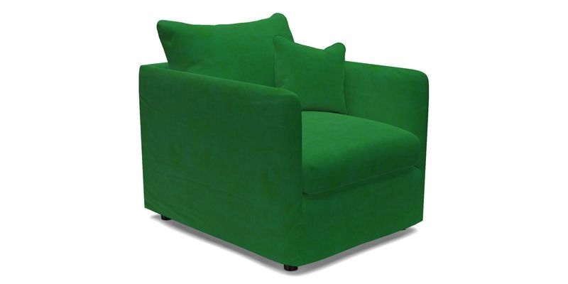 Madehurst Chair in Two Tone Plain Biscuit. Loose cover option available