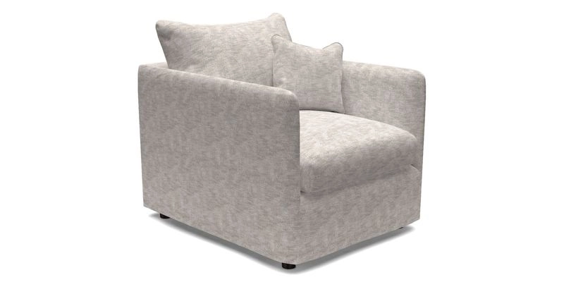 Madehurst Chair in Two Tone Plain Biscuit. Loose cover option available