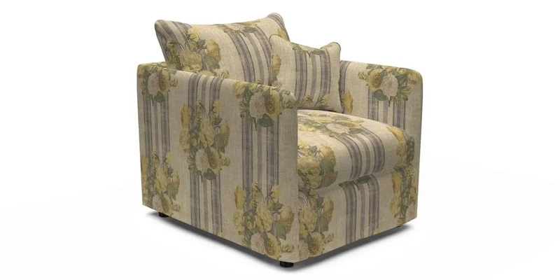 Madehurst Chair in Two Tone Plain Biscuit. Loose cover option available