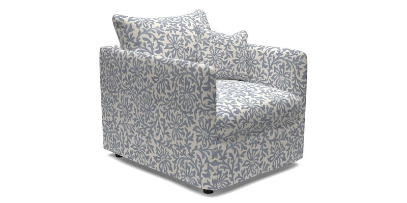 Madehurst Chair in Two Tone Plain Biscuit. Loose cover option available