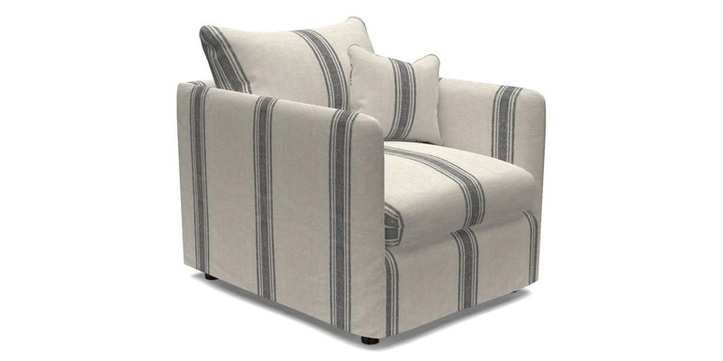 Madehurst Chair in Two Tone Plain Biscuit. Loose cover option available