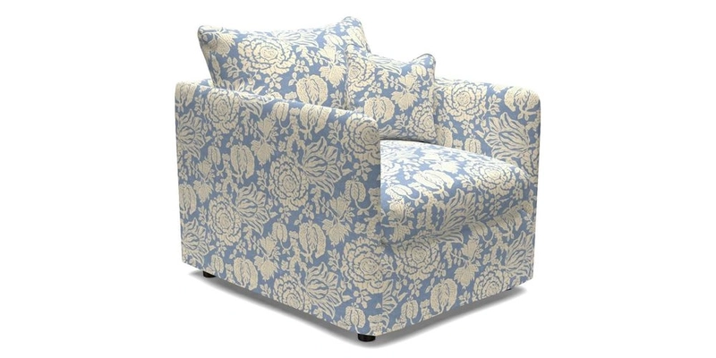 Madehurst Chair in Two Tone Plain Biscuit. Loose cover option available