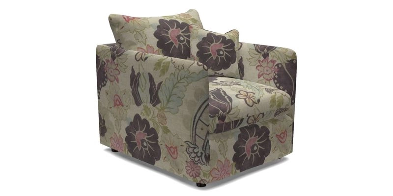 Madehurst Chair in Two Tone Plain Biscuit. Loose cover option available