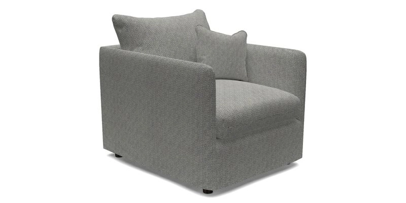 Madehurst Chair in Two Tone Plain Biscuit. Loose cover option available