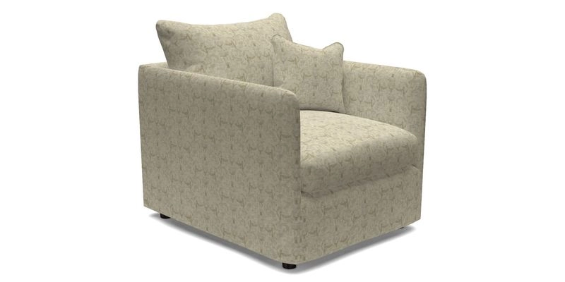 Madehurst Chair in Two Tone Plain Biscuit. Loose cover option available