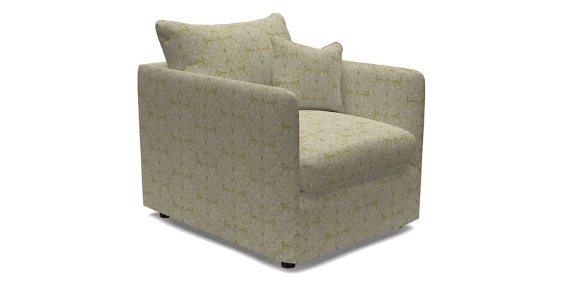 Madehurst Chair in Two Tone Plain Biscuit. Loose cover option available