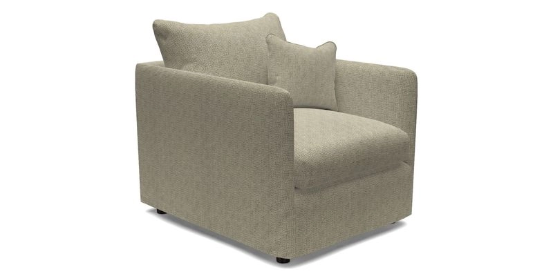 Madehurst Chair in Two Tone Plain Biscuit. Loose cover option available
