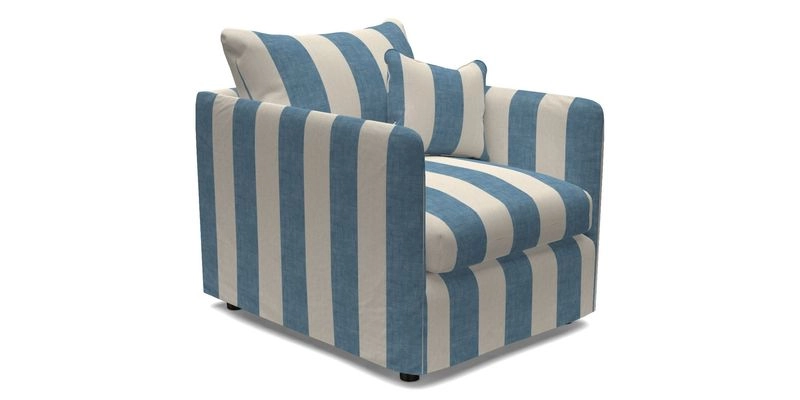 Madehurst Chair in Two Tone Plain Biscuit. Loose cover option available