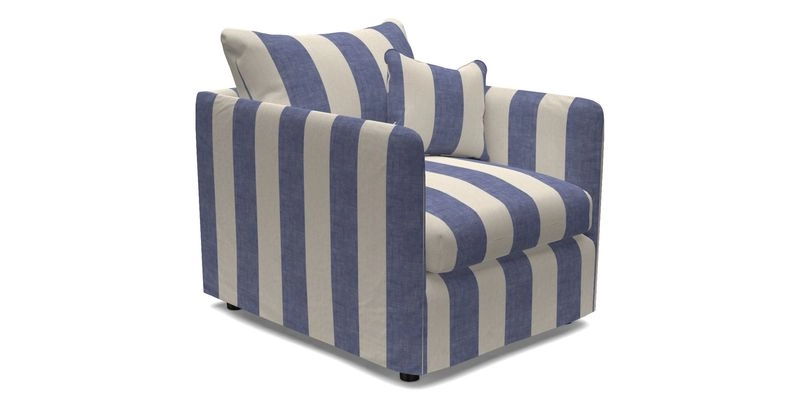 Madehurst Chair in Two Tone Plain Biscuit. Loose cover option available