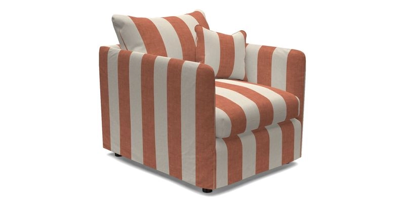 Madehurst Chair in Two Tone Plain Biscuit. Loose cover option available