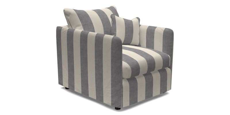 Madehurst Chair in Two Tone Plain Biscuit. Loose cover option available