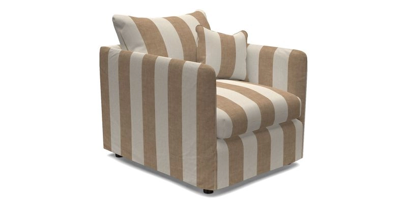 Madehurst Chair in Two Tone Plain Biscuit. Loose cover option available