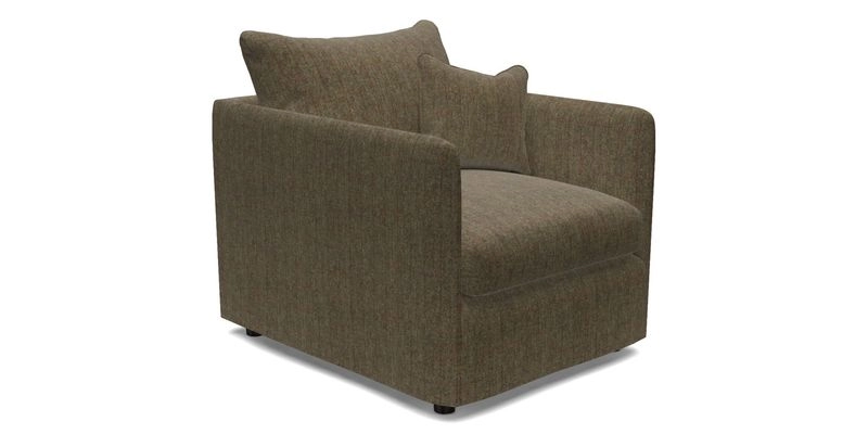 Madehurst Chair in Two Tone Plain Biscuit. Loose cover option available