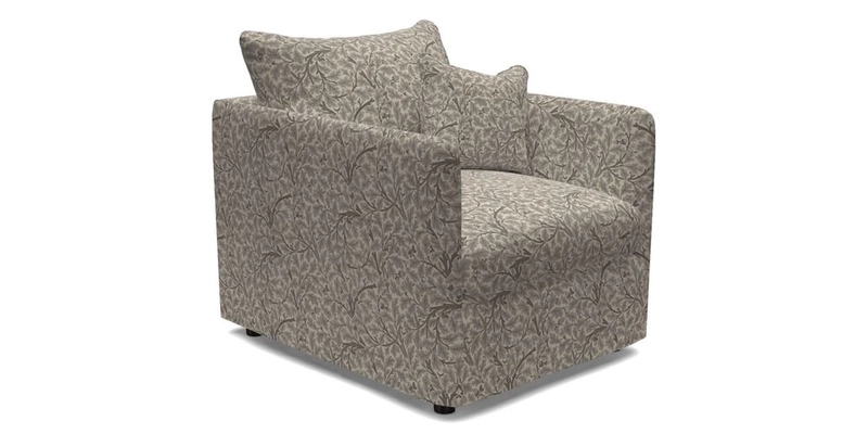 Madehurst Chair in Two Tone Plain Biscuit. Loose cover option available