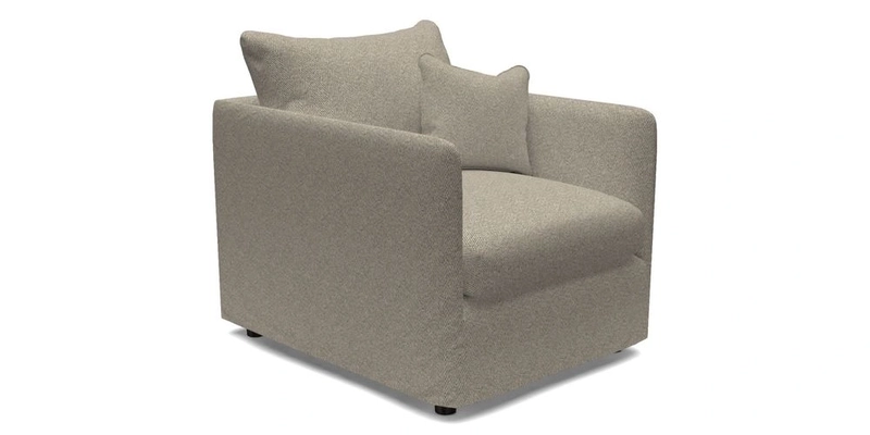 Madehurst Chair in Two Tone Plain Biscuit. Loose cover option available