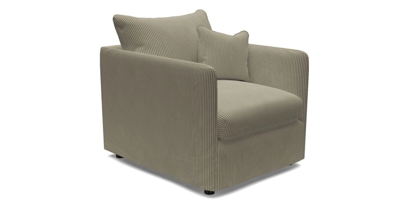 Madehurst Chair in Two Tone Plain Biscuit. Loose cover option available