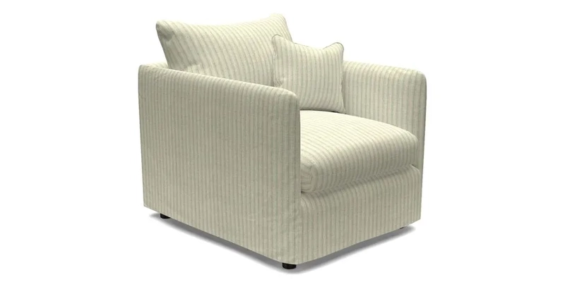 Madehurst Chair in Two Tone Plain Biscuit. Loose cover option available