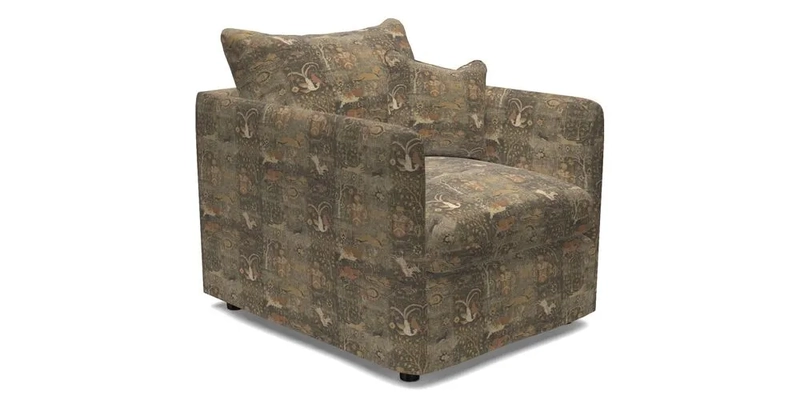 Madehurst Chair in Two Tone Plain Biscuit. Loose cover option available