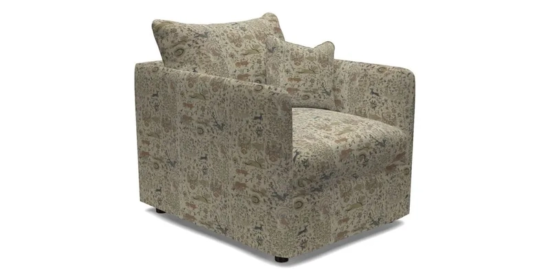 Madehurst Chair in Two Tone Plain Biscuit. Loose cover option available