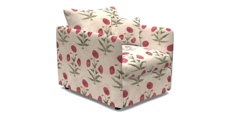 Madehurst Chair in Two Tone Plain Biscuit. Loose cover option available