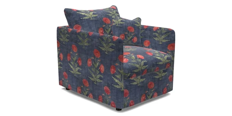 Madehurst Chair in Two Tone Plain Biscuit. Loose cover option available