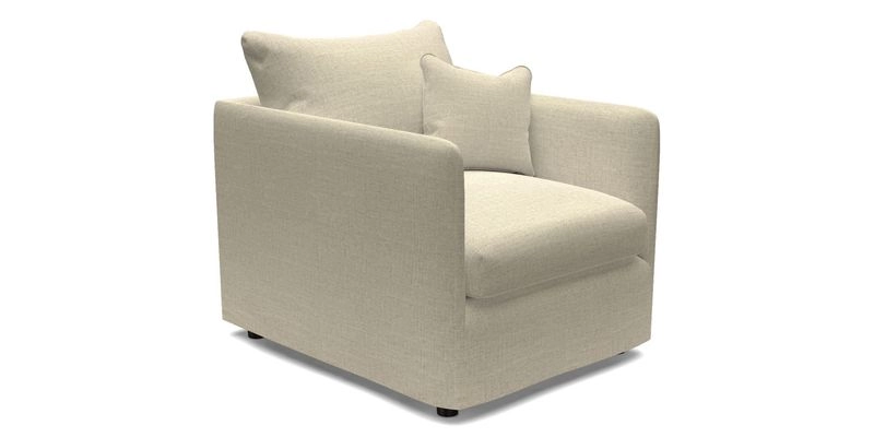 Madehurst Chair in Two Tone Plain Biscuit. Loose cover option available