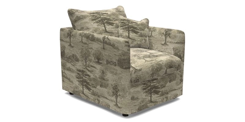 Madehurst Chair in Two Tone Plain Biscuit. Loose cover option available