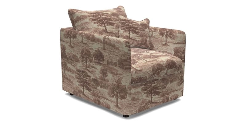 Madehurst Chair in Two Tone Plain Biscuit. Loose cover option available