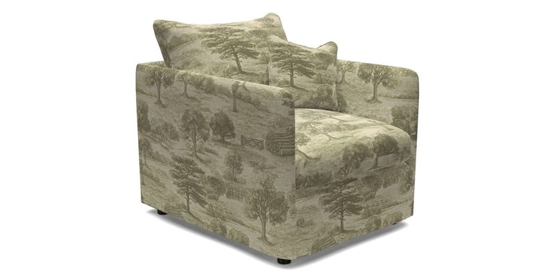 Madehurst Chair in Two Tone Plain Biscuit. Loose cover option available