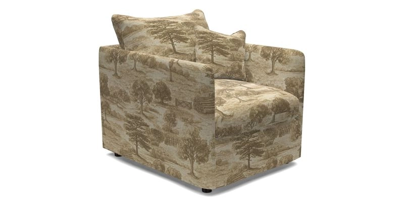 Madehurst Chair in Two Tone Plain Biscuit. Loose cover option available