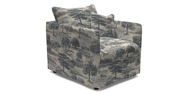 Madehurst Chair in Two Tone Plain Biscuit. Loose cover option available