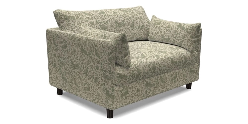 Madehurst Snuggler in Two Tone Plain Biscuit. Loose cover option available