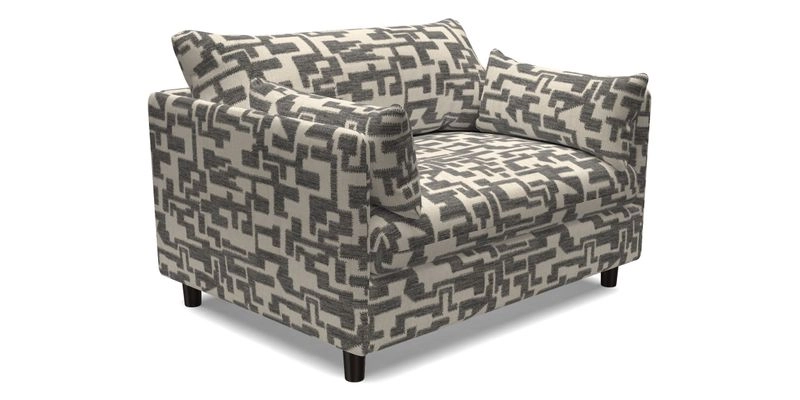 Madehurst Snuggler in Two Tone Plain Biscuit. Loose cover option available