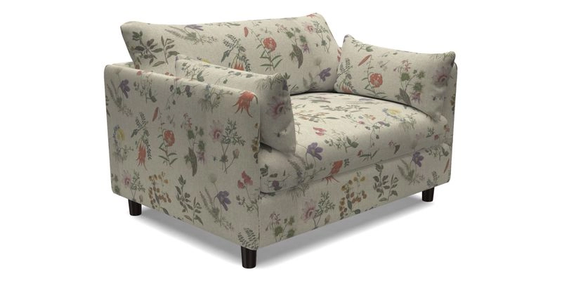 Madehurst Snuggler in Two Tone Plain Biscuit. Loose cover option available