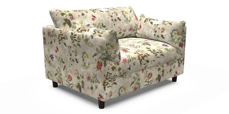 Madehurst Snuggler in Two Tone Plain Biscuit. Loose cover option available